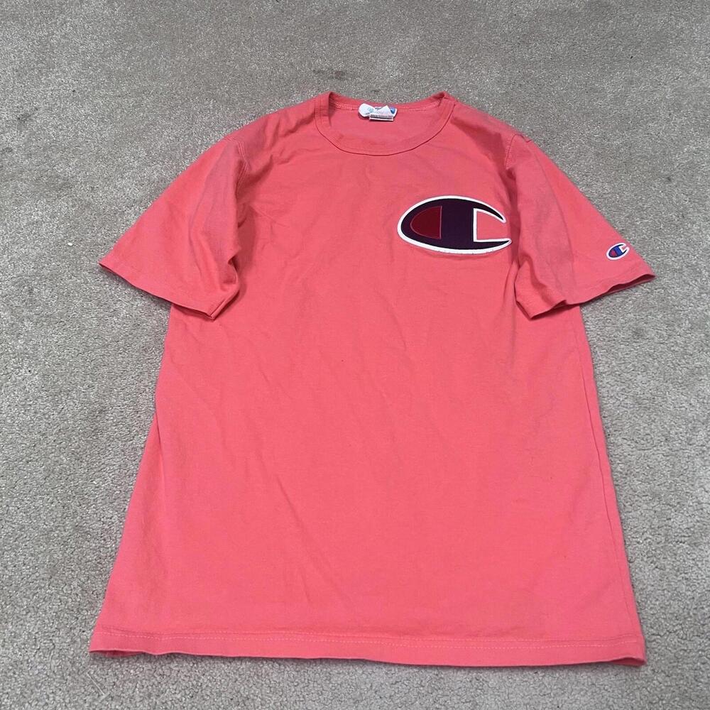 Champion T-Shirt Men’s Red Orange Short Sleeve Size Medium